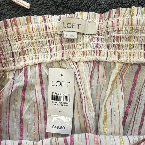 Loft Metallic Stripe Top - Picture 5 of 8
